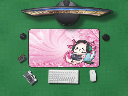 Axolotl Gaming Mousepad - 12" × 22"