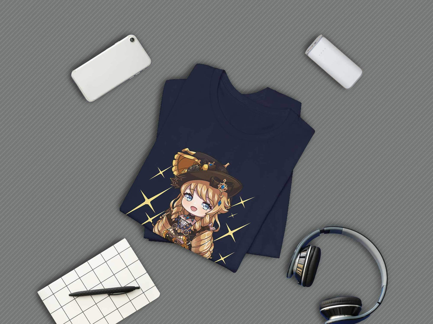 Chibi Navia Shirt (Limited Edition Genshin Fan Made) - Navy
