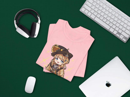 Chibi Navia Shirt (Limited Edition Genshin Fan Made) - Pink