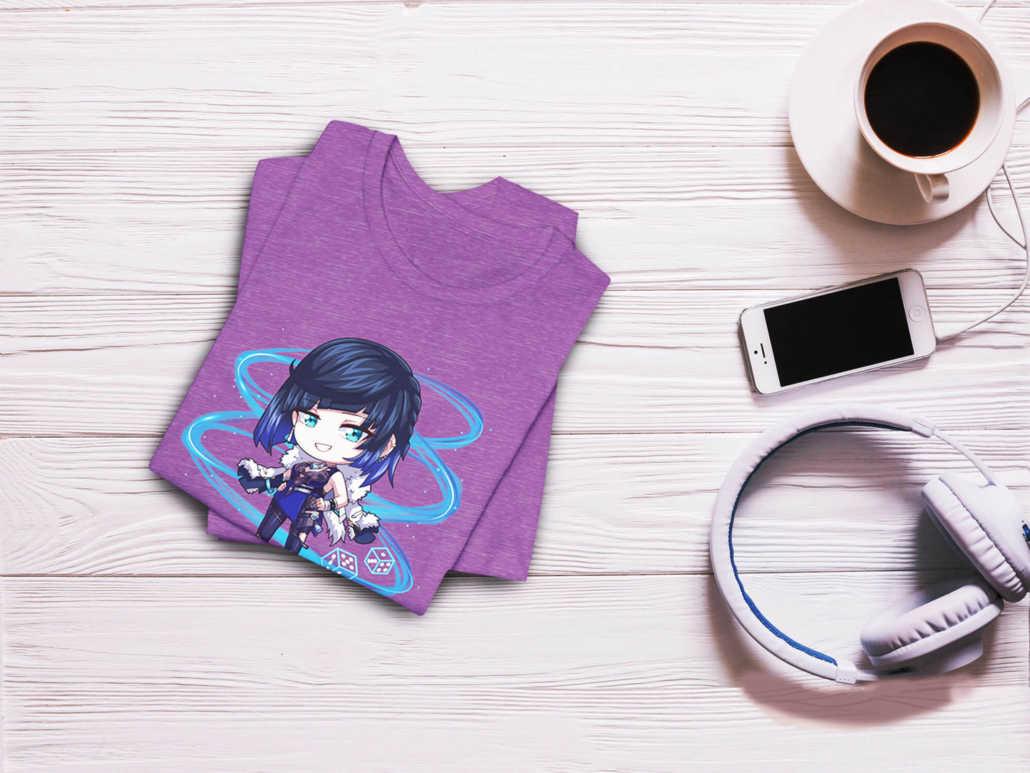 Chibi Yelan Shirt (Limited Edition Genshin Fan Made) - Purple Heather