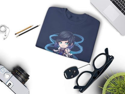 Chibi Yelan Sweatshirt (Limited Edition Genshin Fan Made) - Navy