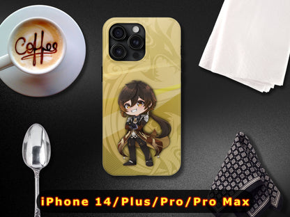 Chibi Zhongli Phone Case (Limited Edition Genshin Fan Made) -