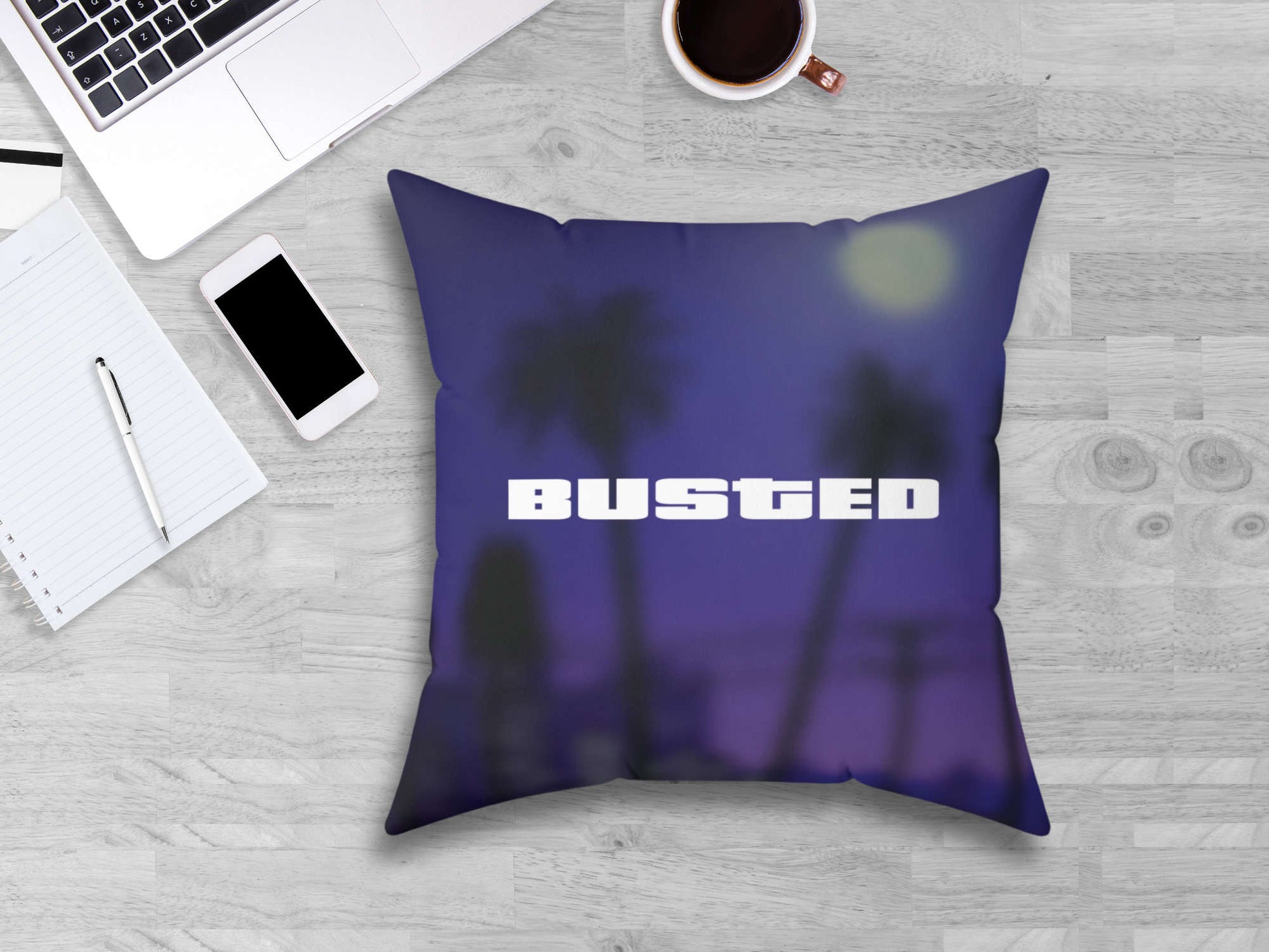 Wasted-Busted Square Pillow -