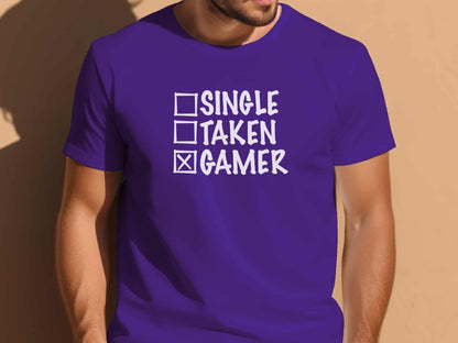 Single Taken Gamer Shirt - Purple