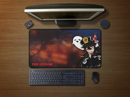 Hu Tao Gaming Mouse Pad (Limited Edition Fan Made) - 12" × 22"