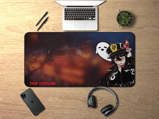 Hu Tao Gaming Mouse Pad (Limited Edition Fan Made) - 15.5" × 31"