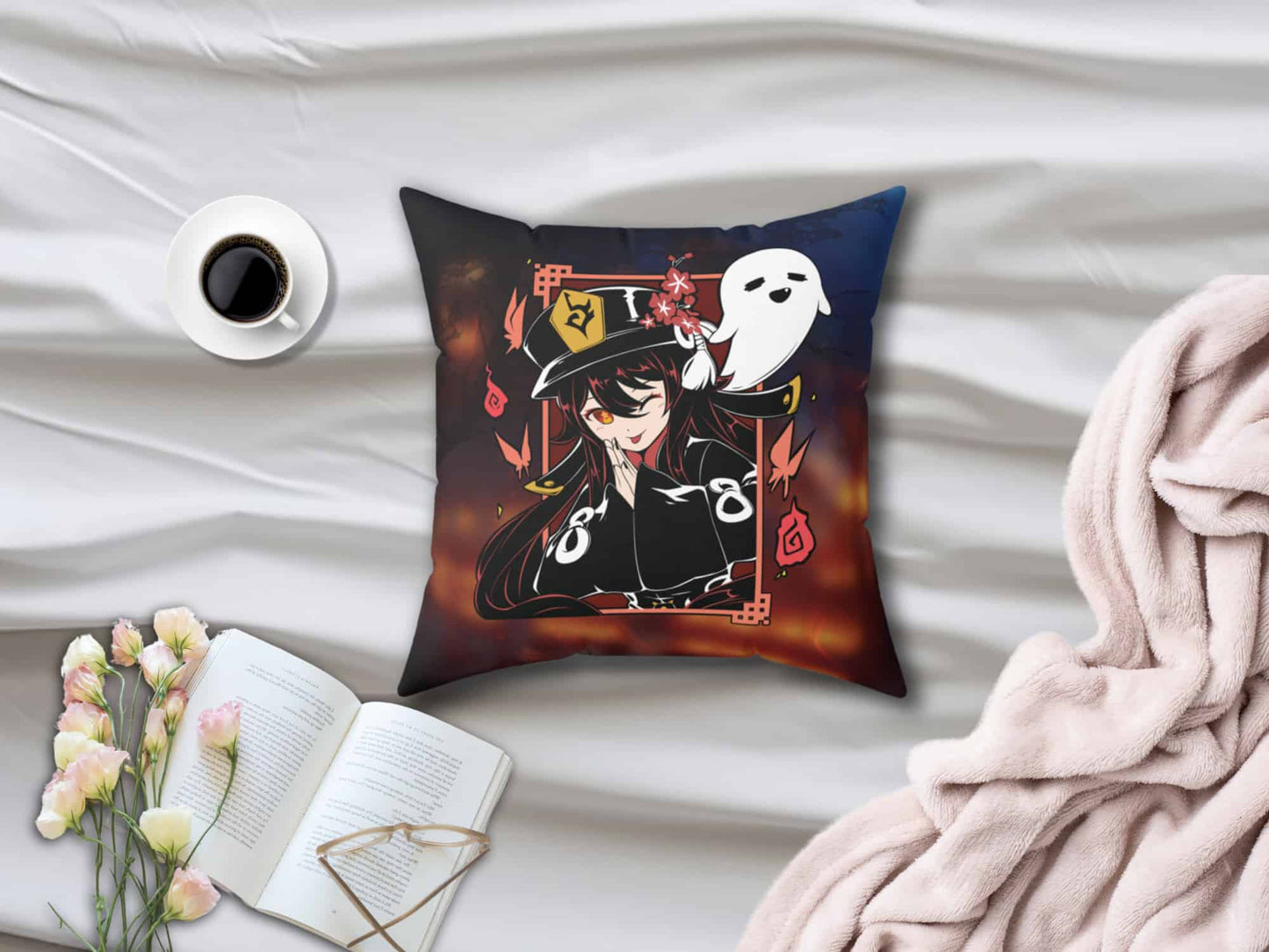 Hu Tao Square Pillow (Limited Edition Fan Made) -