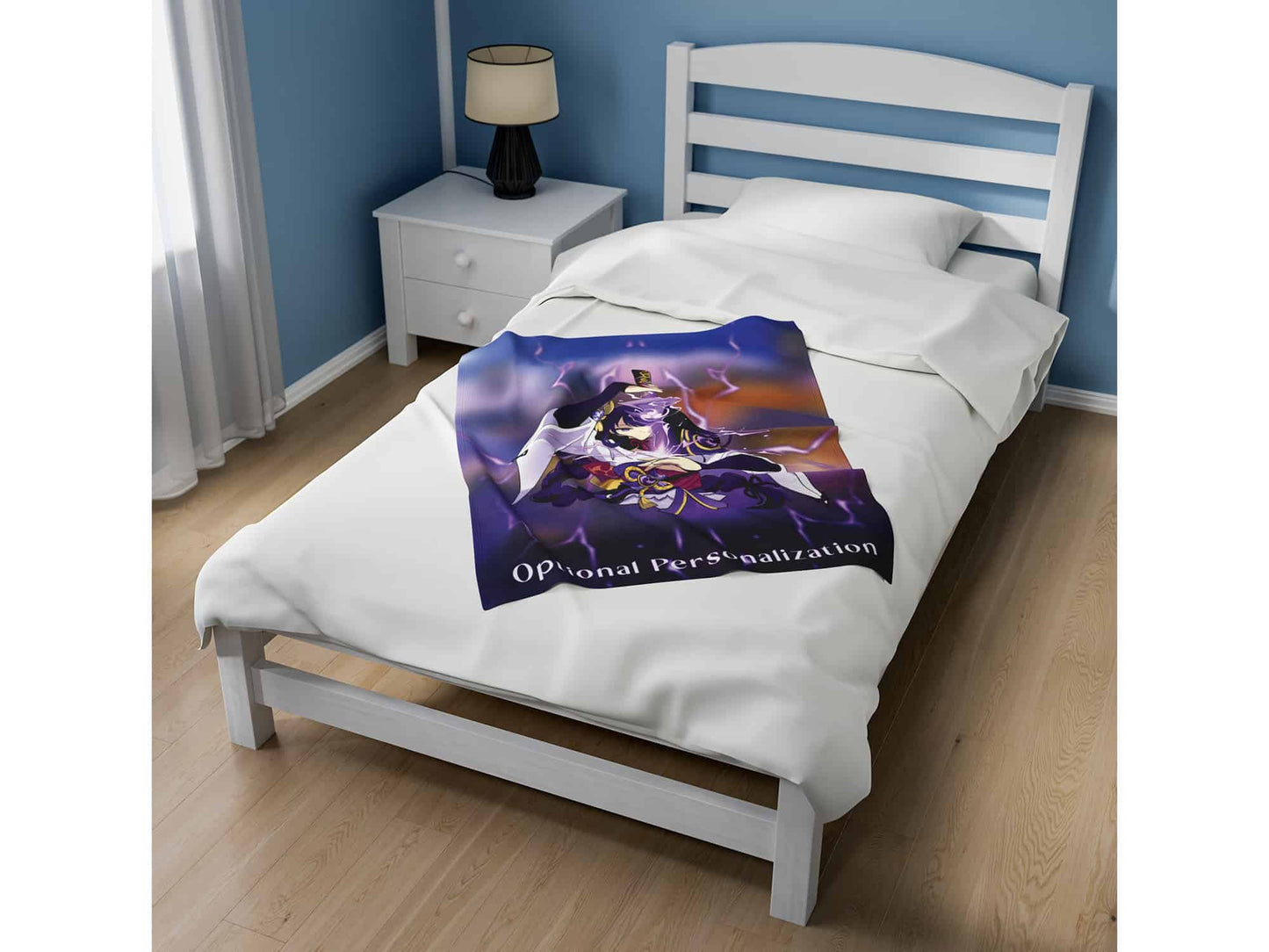 Raiden Shogun Velveteen Blanket (Limited Edition Fan Made) - 30" × 40"