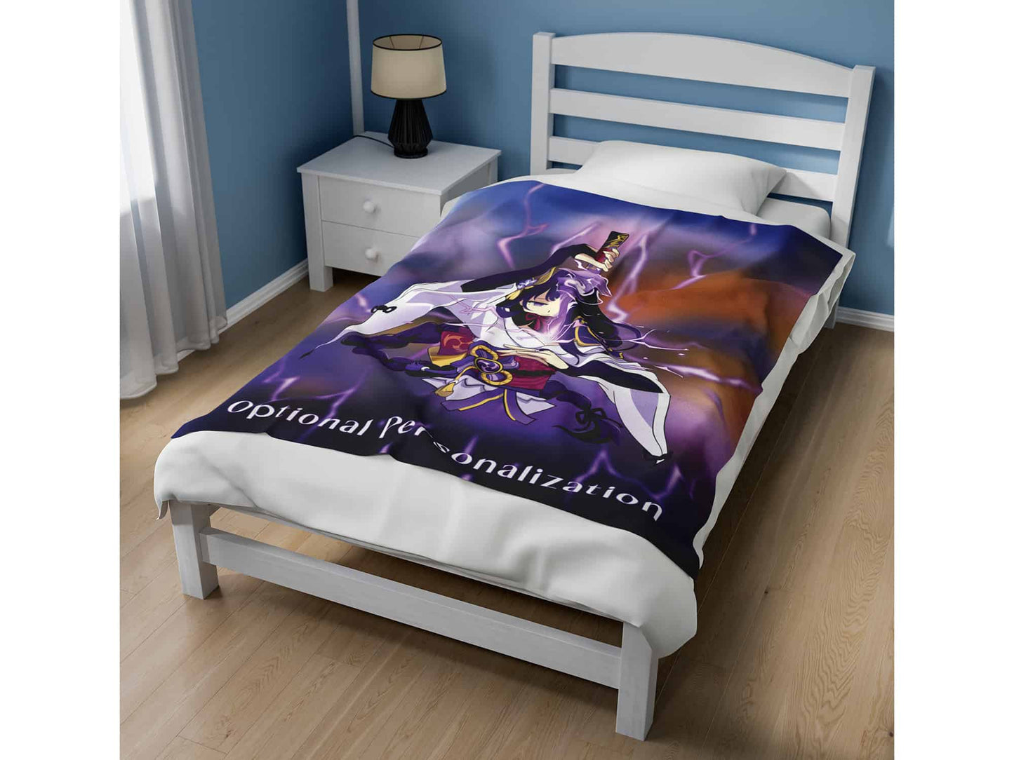 Raiden Shogun Velveteen Blanket (Limited Edition Fan Made) - 50" × 60"