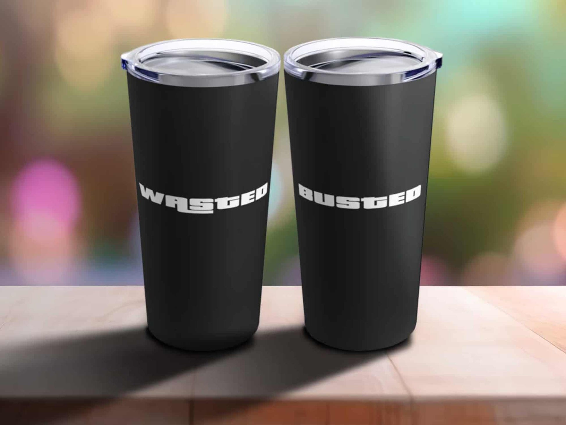 Wasted Busted Double-Sided Design Tumbler - 20oz