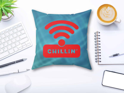 WiFi Symbol Square Pillow -