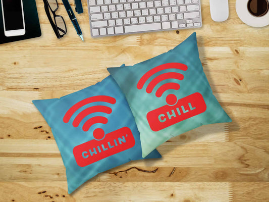 WiFi Symbol Square Pillow -